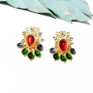 Vintage crystal drop earrings S152
